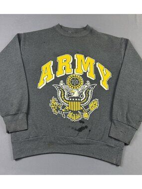 Rare Vintage 90s US Army Sun Fade Thrashed Crewneck Sweatshirt Signal Sports